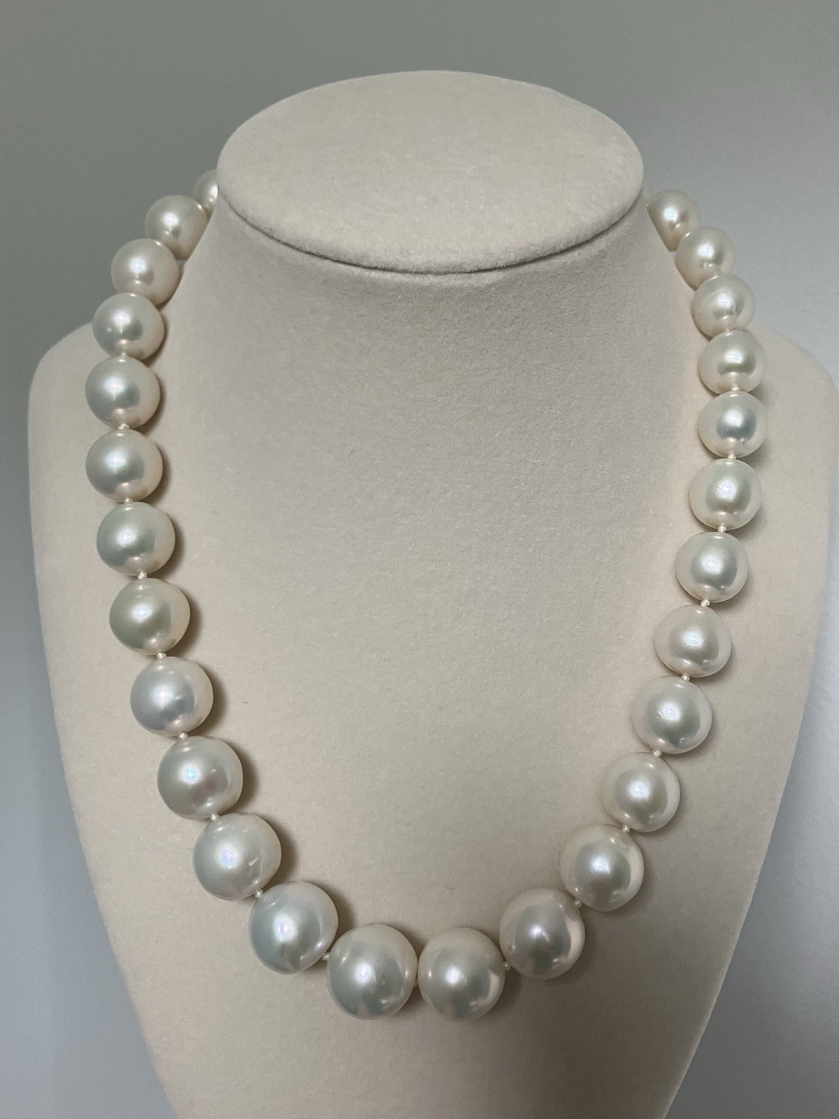 Huge 11-15mm White Edison Pearl Necklace “South Sea Pearl Style”
