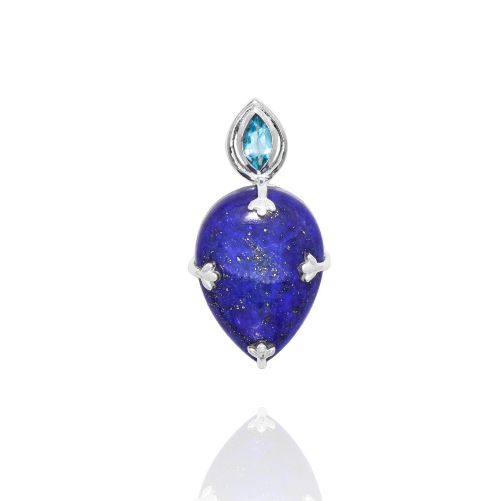 Blue Lapis Lazuli Pendant 925 Sterling Silver Pendant Women Gift Jewelry