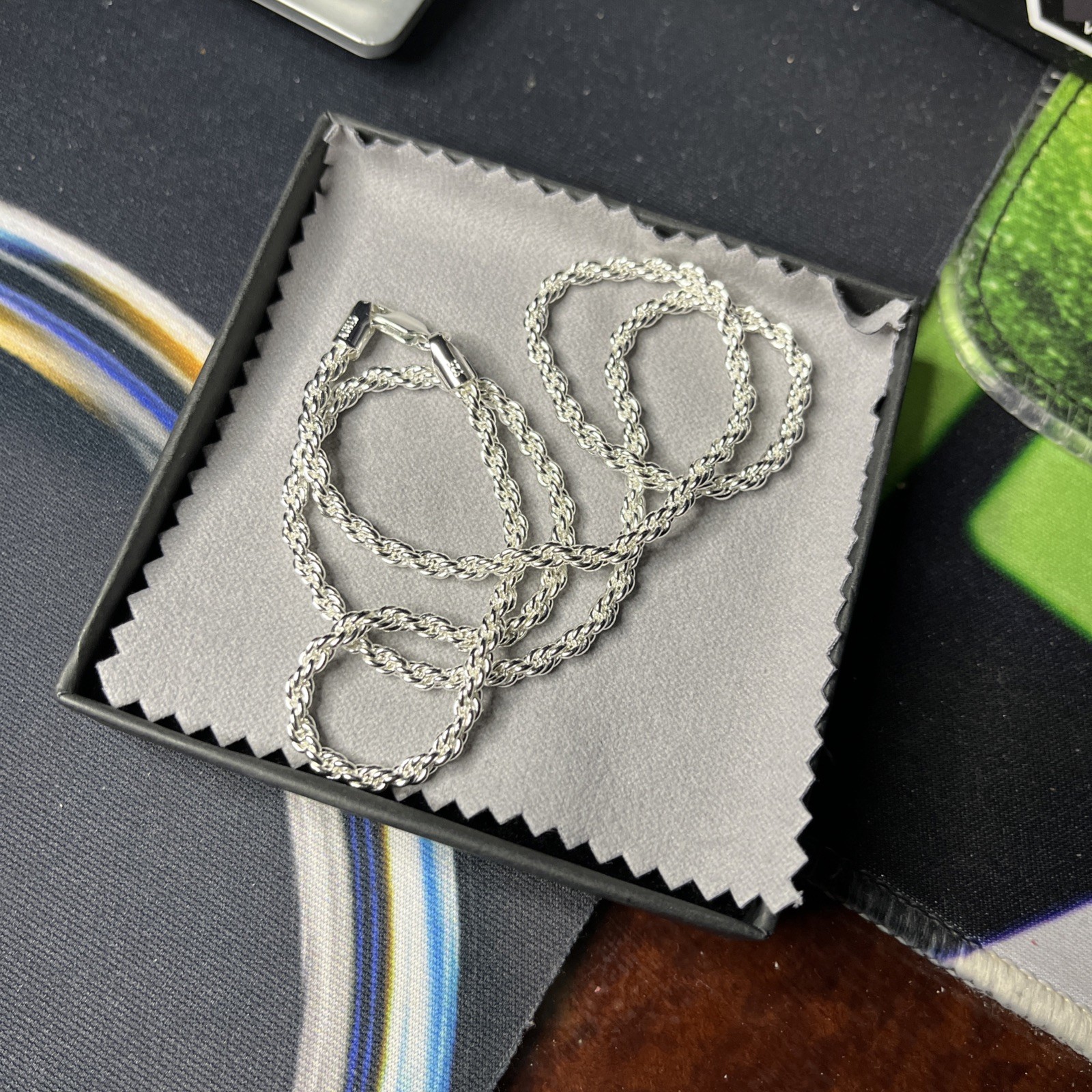 Fine Jewelry Italy .925 Sterling Silver 18” Coriano Rope