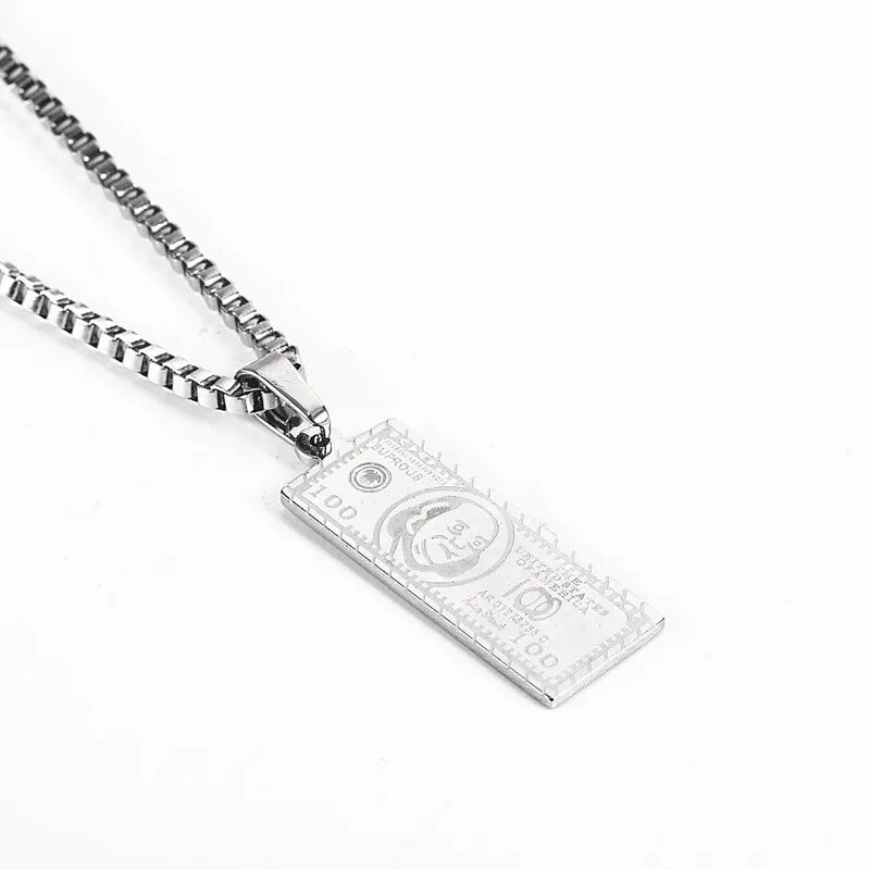 Million Dollar Stainless Steel Gold Plated Pendant Hip Hop Necklace Jewelry Gift