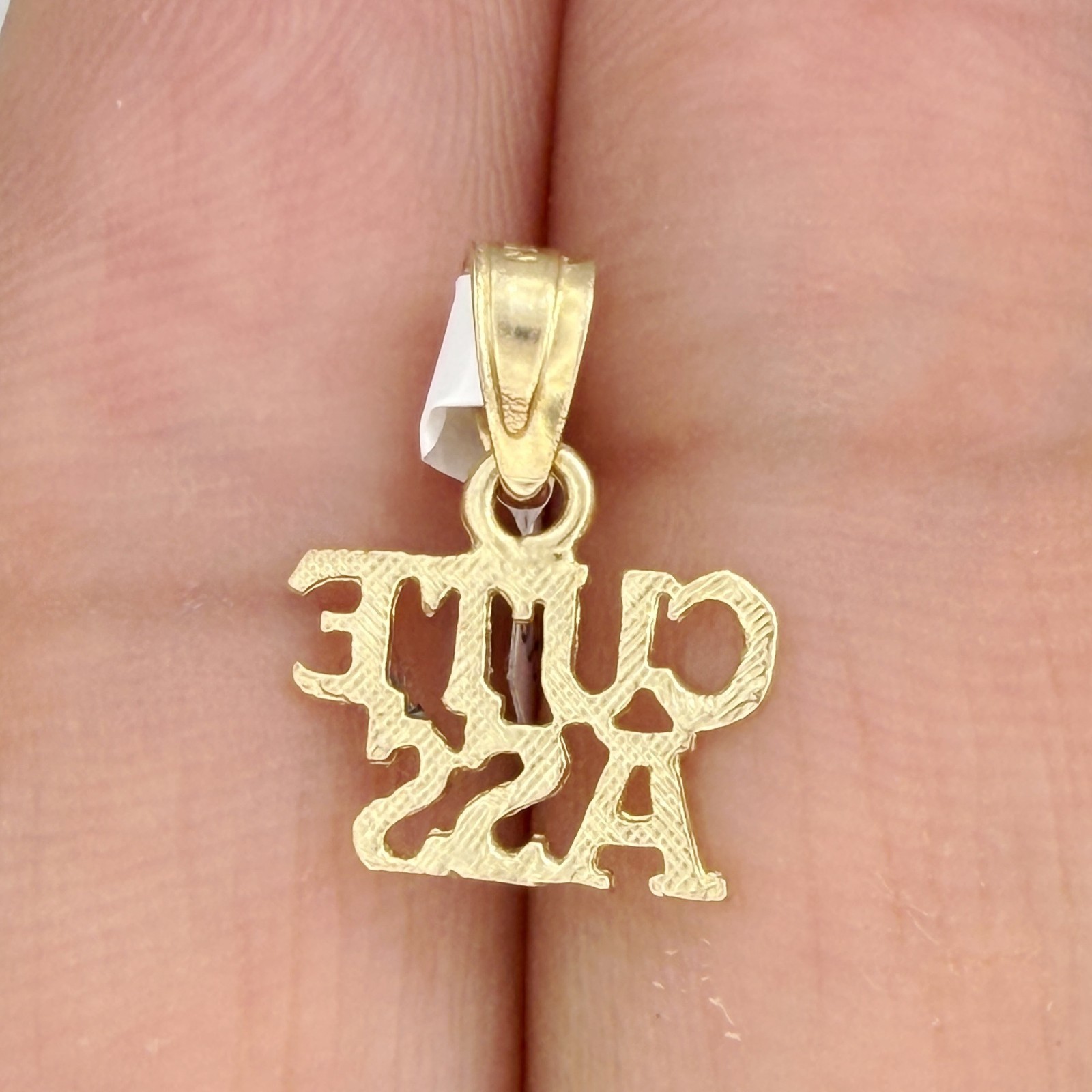 10k Yellow Gold Cute Ass Letters & Words Personalized Gift For Her Charm Pendant