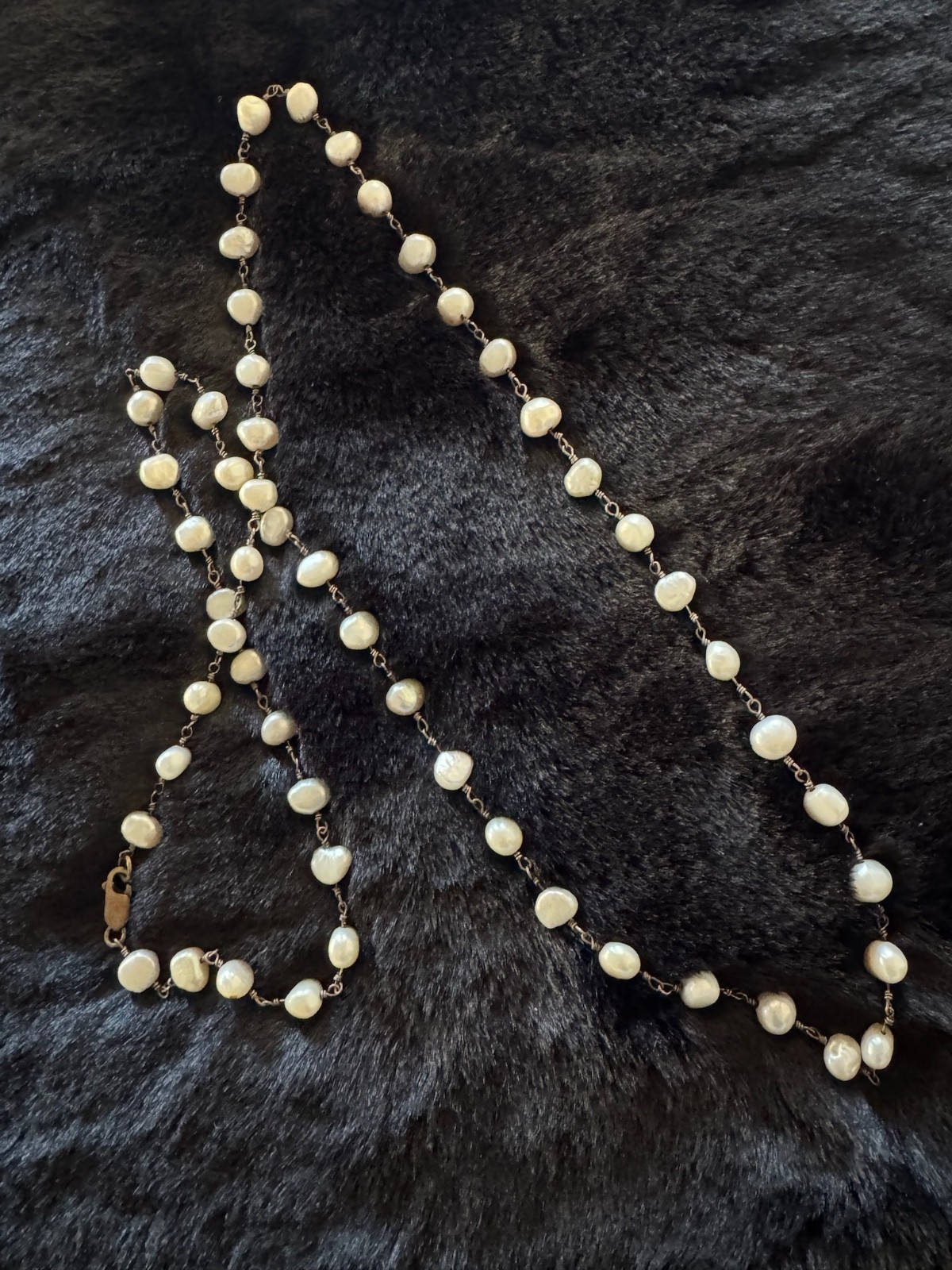 Sterling Silver 925 Silpada N1368 Fresh Catch 32″ 9MM Freshwater Pearl Necklace