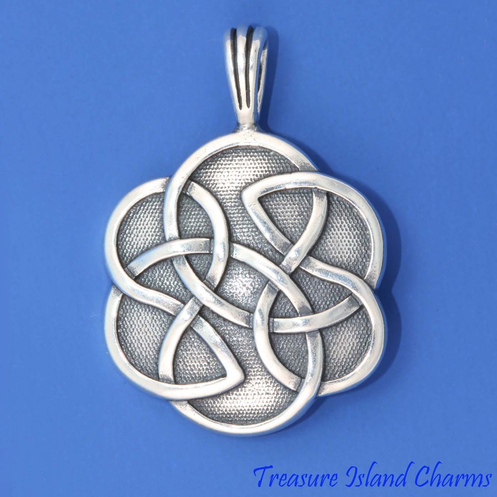 Celtic Knot Shield of Destiny Heavy 925 Solid Sterling Silver Pendant 7 grams