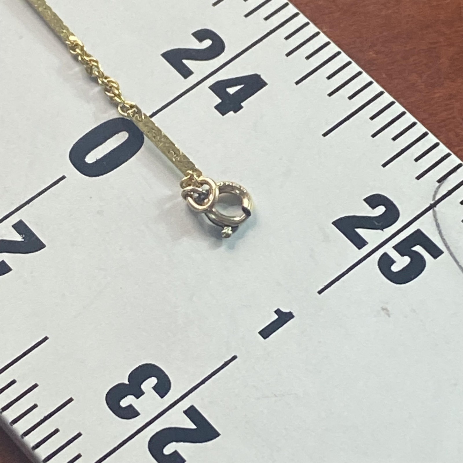 14k Gold Filled Chain Necklace 24 In Engraved Links Spring Ring Clasp Jewelry