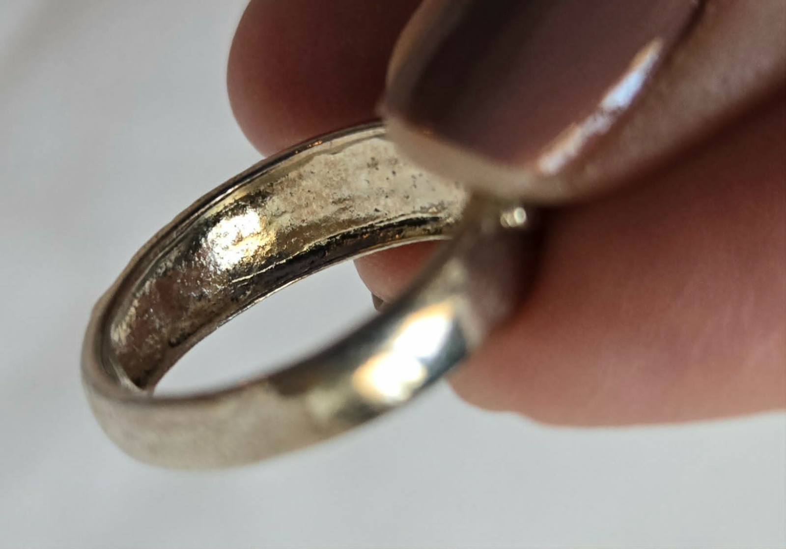 Dragonfly Sterling Silver & 18K Gold & Copper Band Ring Size 8