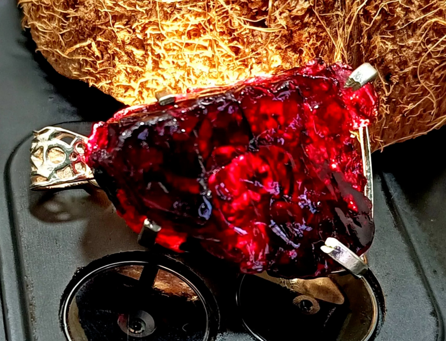GIE Certified 92.74 Ct Natural PAINITE 925 Solid Silver Pendant LOOSE Gemstone