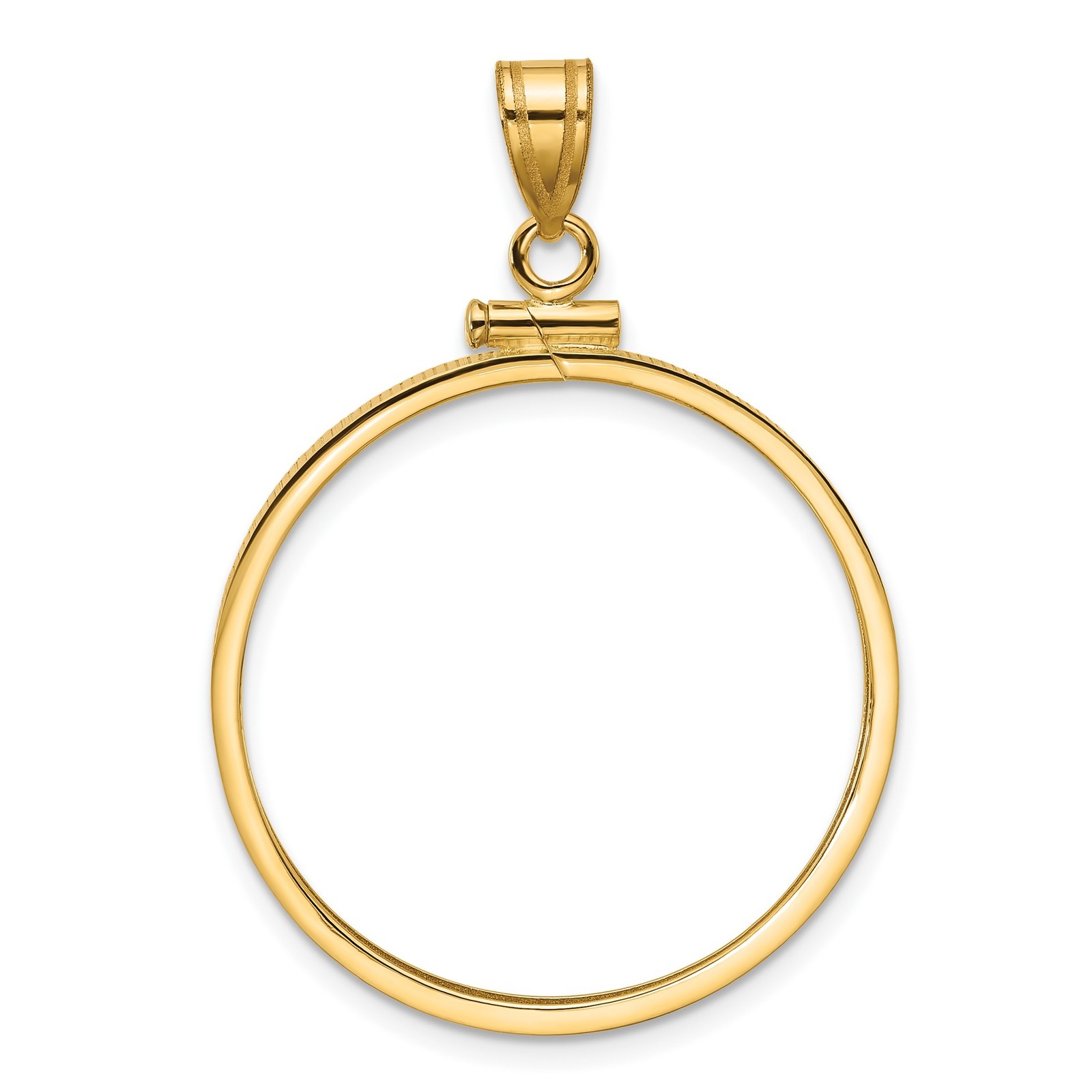 $10 Indian Head Eagle Coin Bezel 27mm Screw Top 10k Yellow Gold