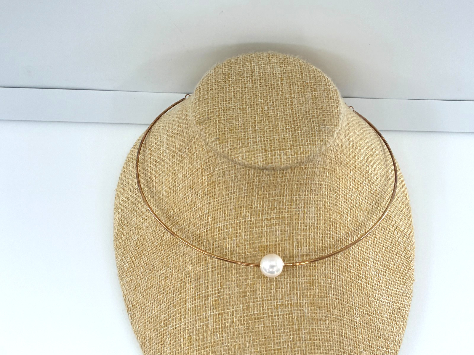 Honora Omega Necklace With Sliding Cultured Ming Pearl Sterling Silver Italy 925