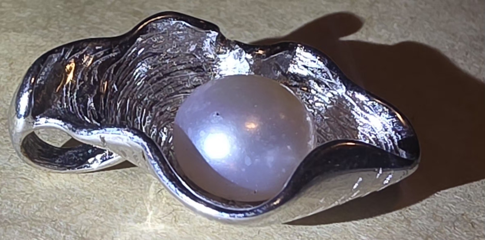 STERLING SILVER GENUINE FRESHWATER CULTURED PEARL PENDANT / WHITE