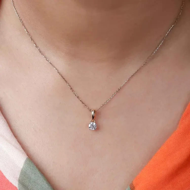 2.00 Ct Radiant Droplet Solitaire Pendant without Chain 14k gold plated
