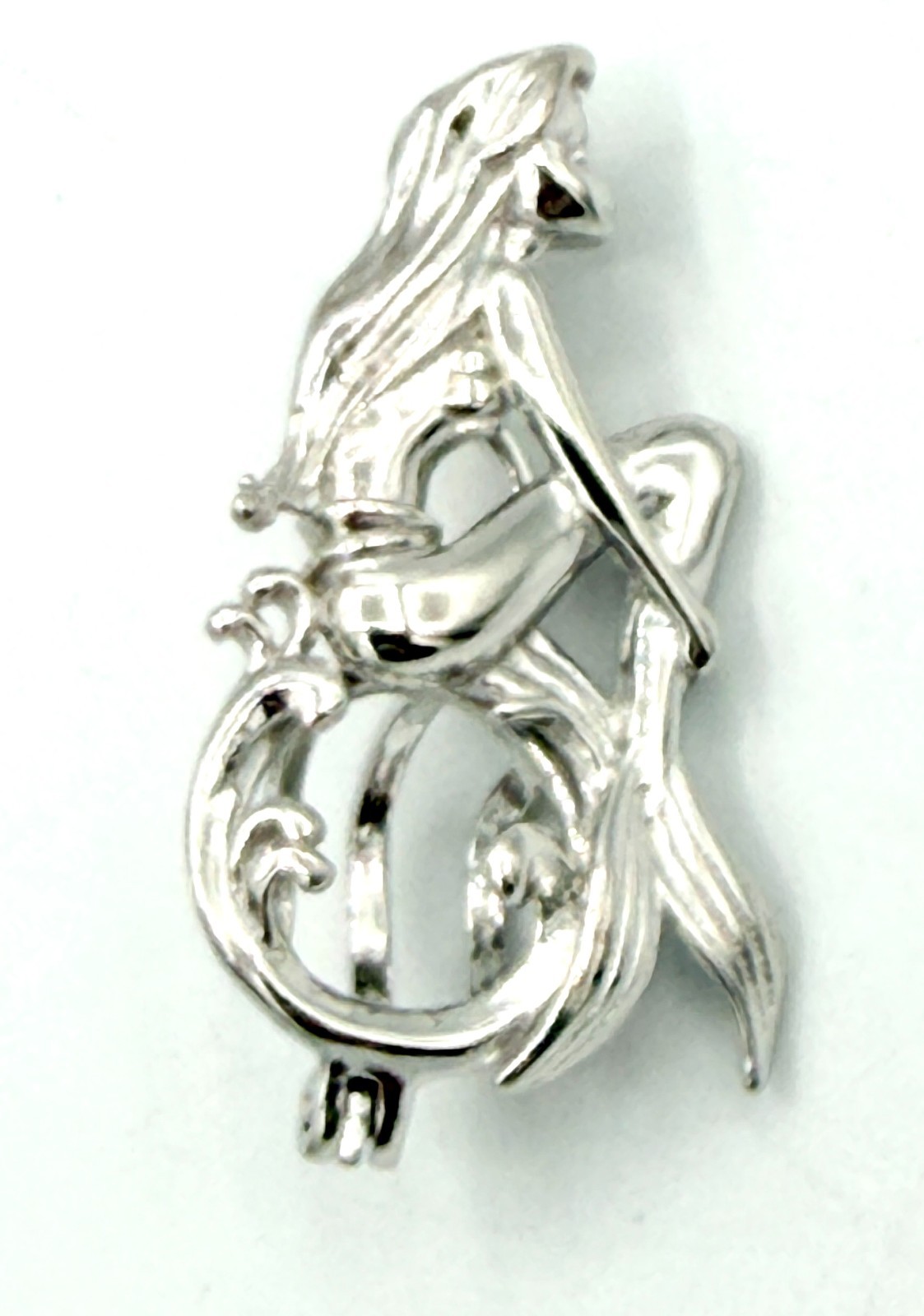 Sterling Silver Pearl Cage Pendant for Necklace Bracelet Nature Animals Insects