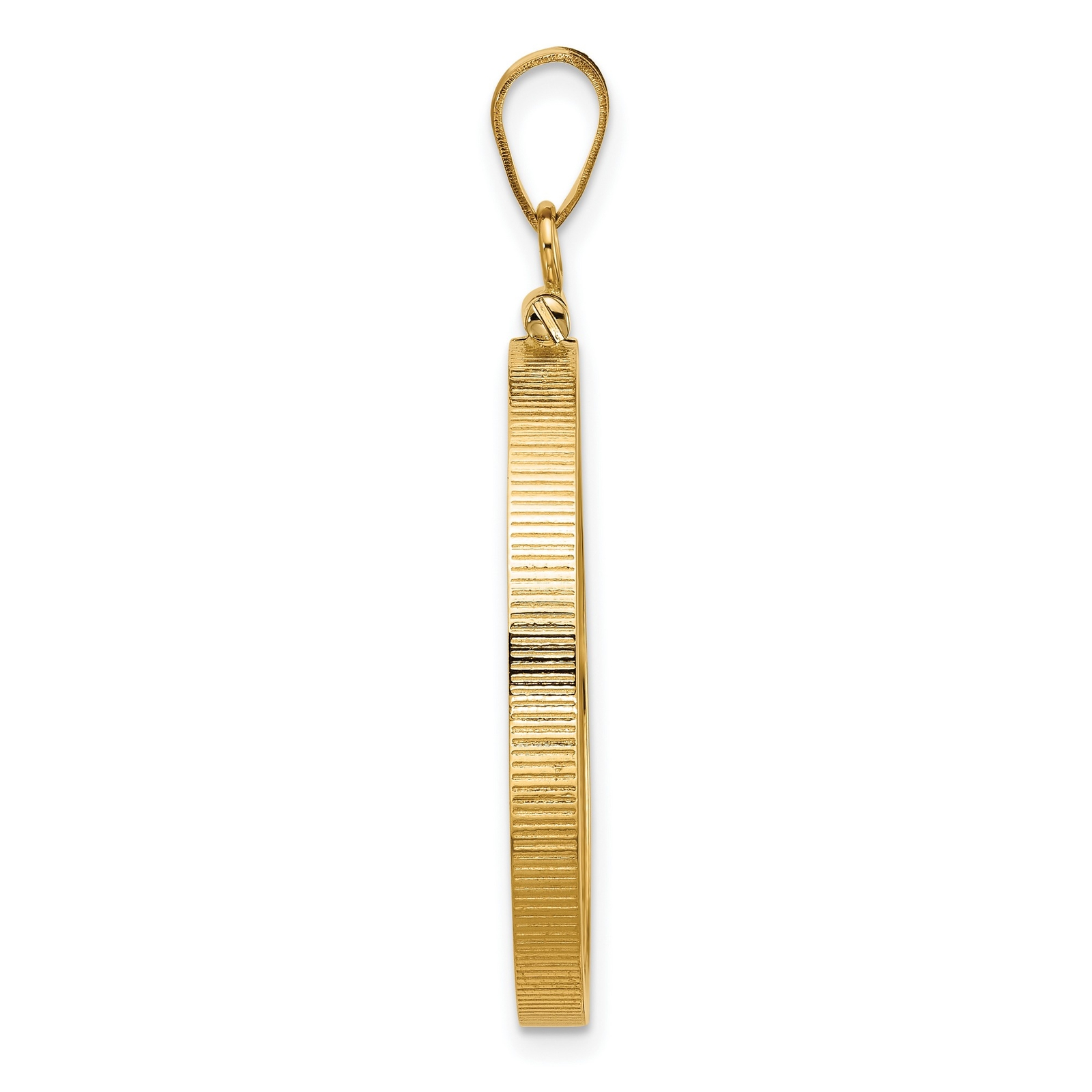 1986-Now $25 1/2 oz American Eagle Screw Top Reeded Border Coin Bezel 14k Gold