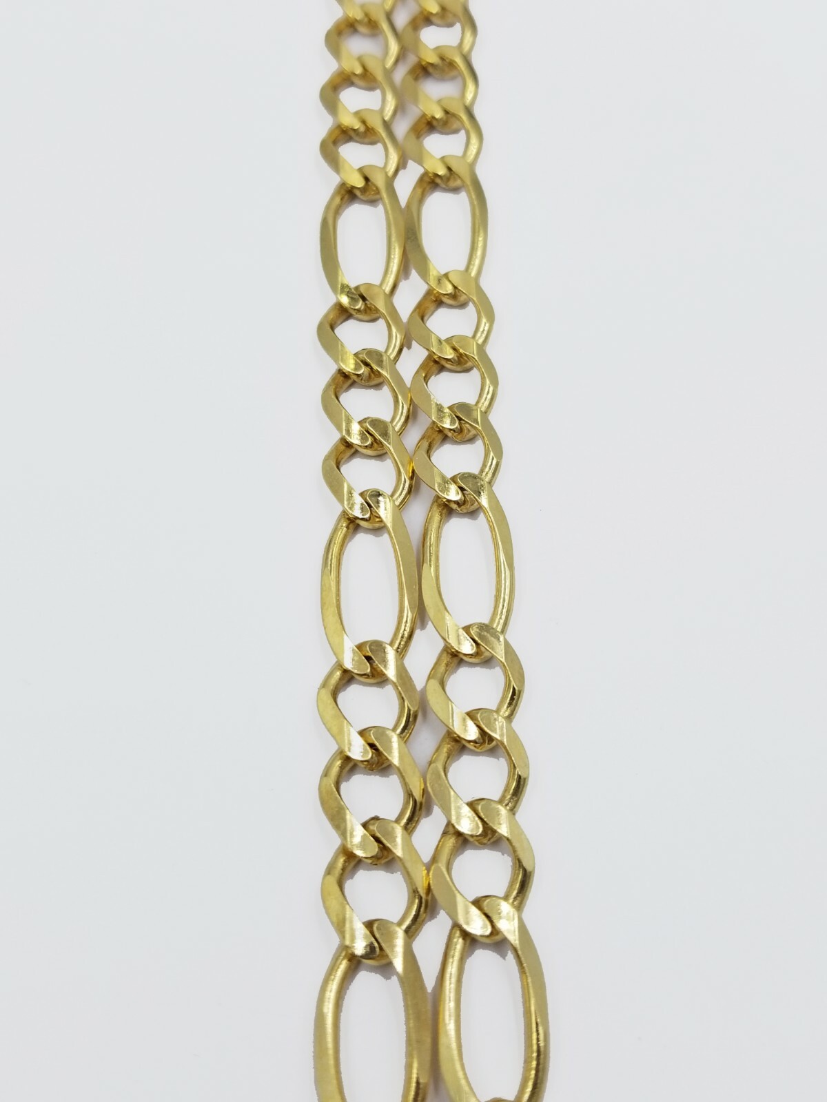REAL 10k Gold SOLID Mens Necklace Figaro Link Chain 20″-30″ 10kt Yellow Gold 7mm