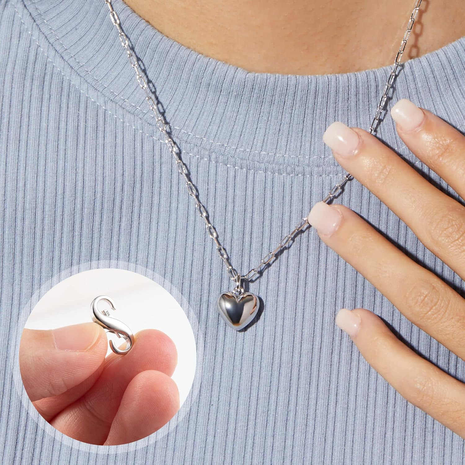 Lobster Clasp Necklace Bracelet Extender, 925 Sterling Silver or Gold Connector