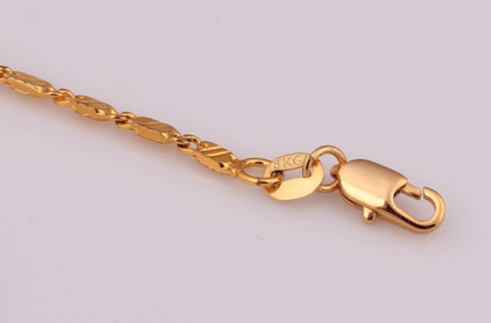 2mm Geometric 18k Gold Ptd Link Snail chain 18KGP necklace curb 16-30″ SNLGEO2G