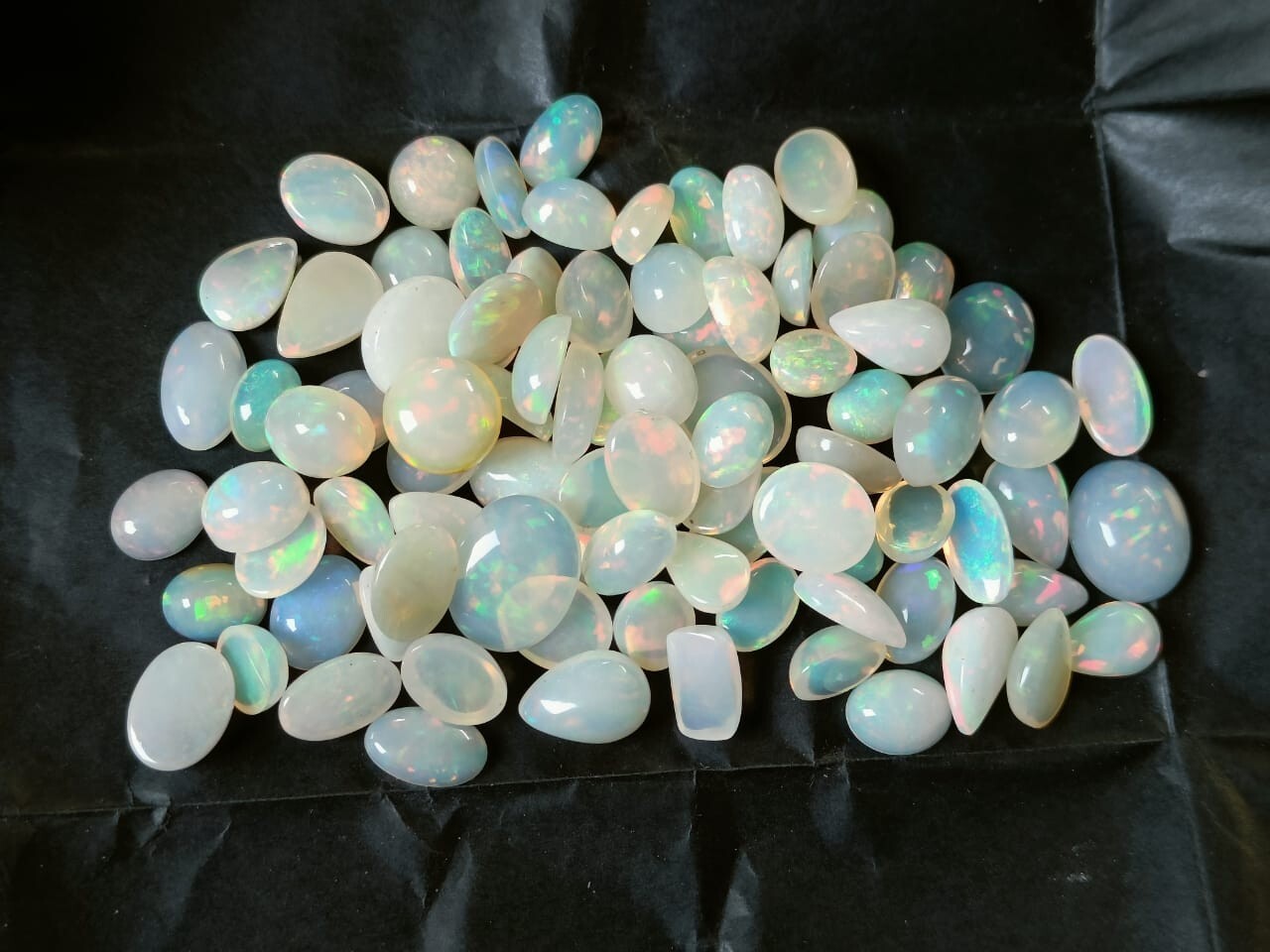 Natural Opal Halo Pendant Necklace 10k Yellow Gold Choker with 18 inch Chain