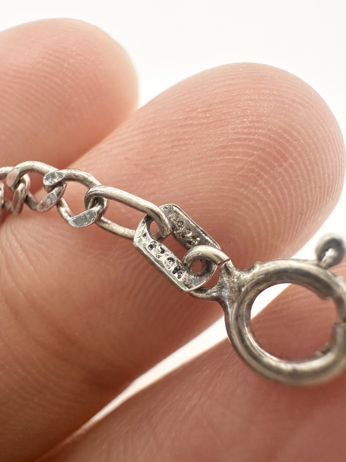 925 Mexico Sterling Silver 3mm Curb Chain Necklace 23.5”