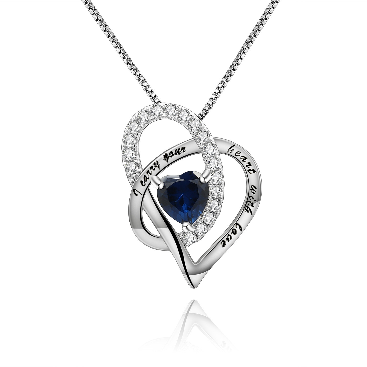 Birthstone Necklace for Mom Women Sterling Sliver 925 Mothers June May December