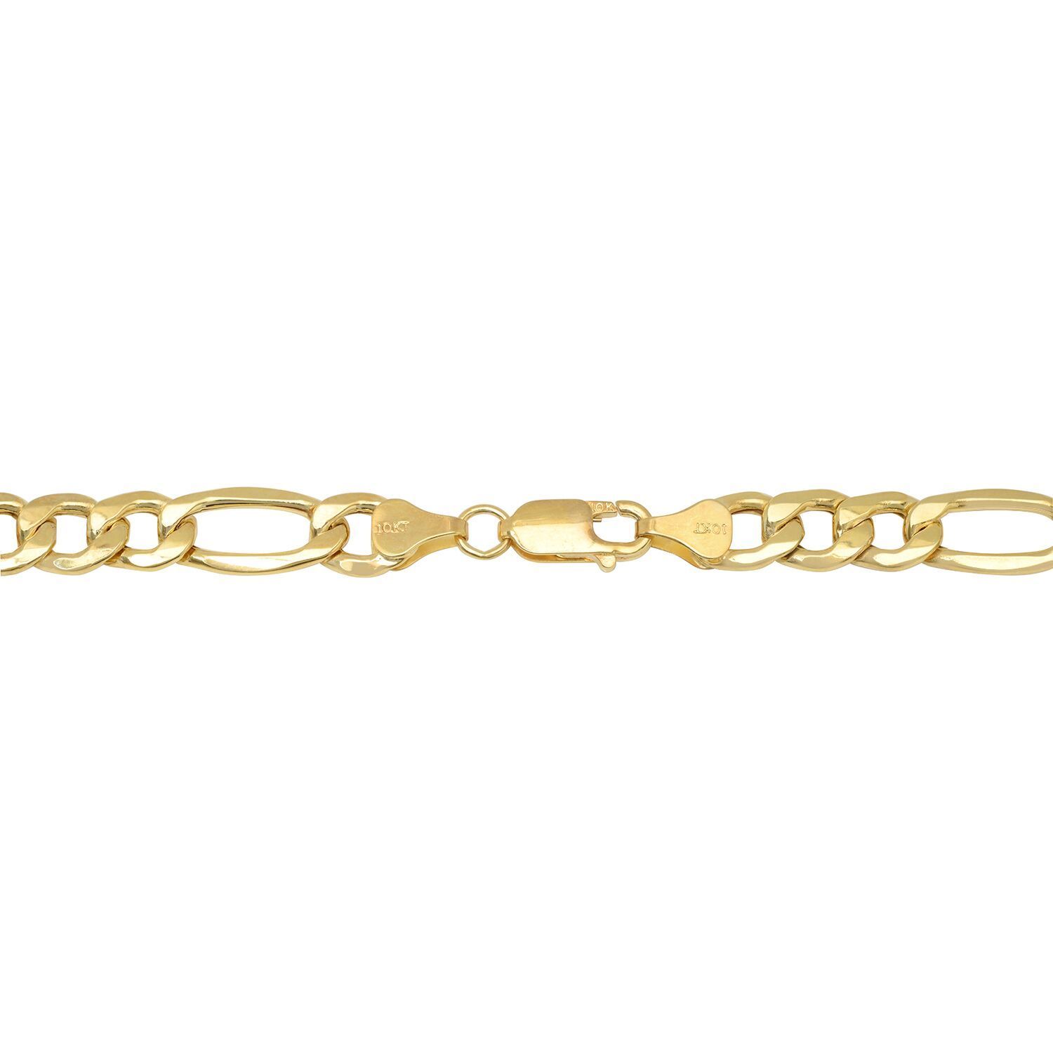 10k Yellow Gold 2mm-9.5mm Figaro Link Chain Necklace Bracelet 7″-30″ Hollow