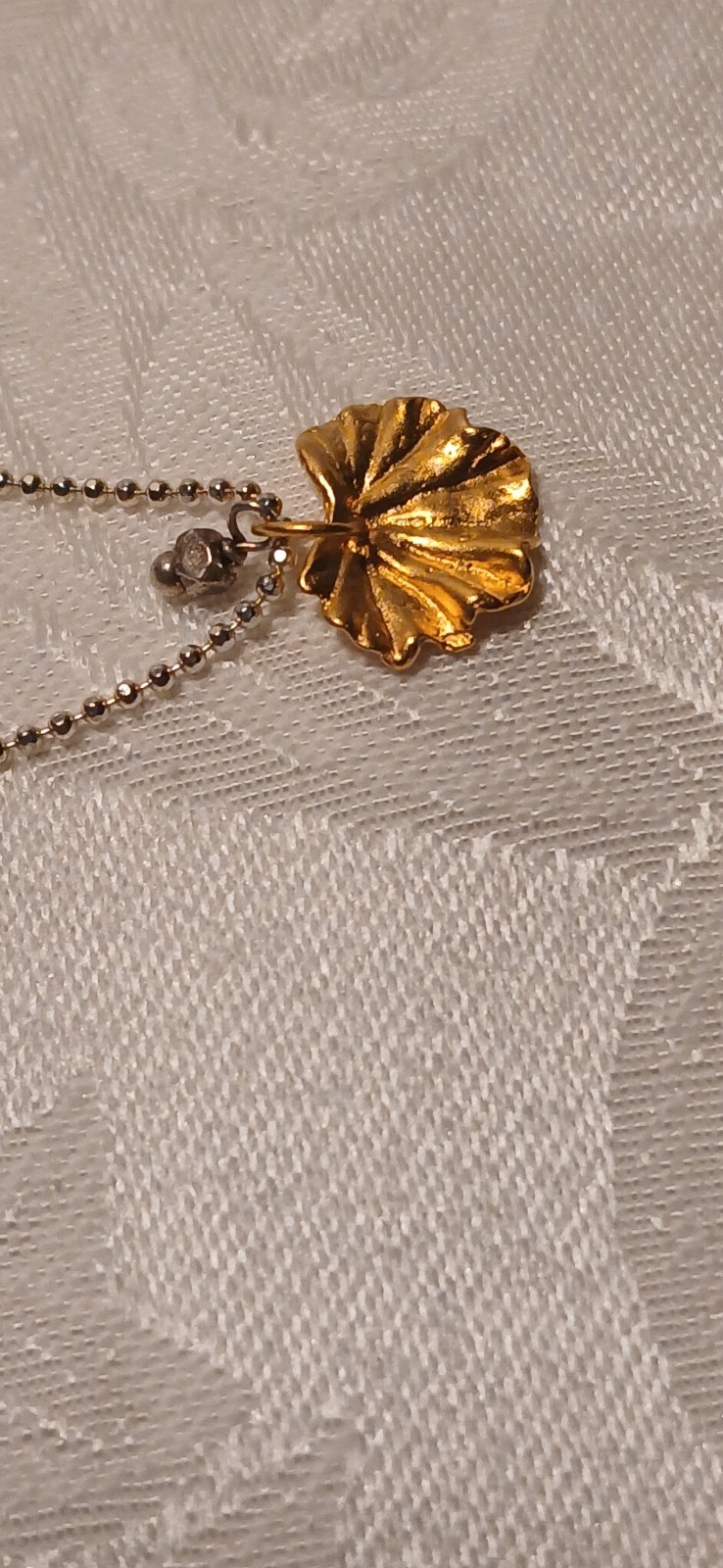 925 Silver Chain, 9.5″, 925 Gold filled Leaf, Charm, Chain, Tiny Dreidel Charm