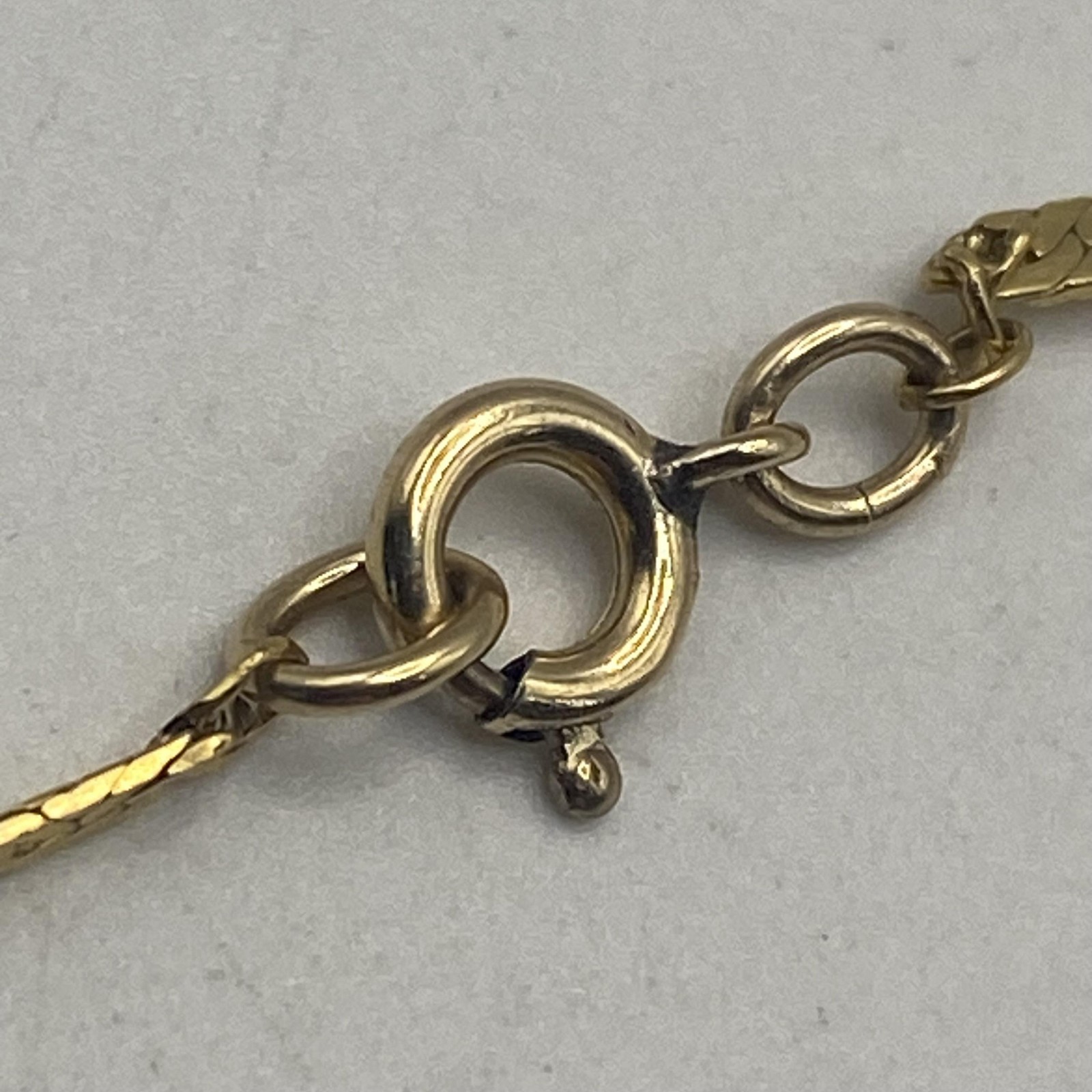 14k Gold Filled Chain Necklace 24 In Engraved Links Spring Ring Clasp Jewelry