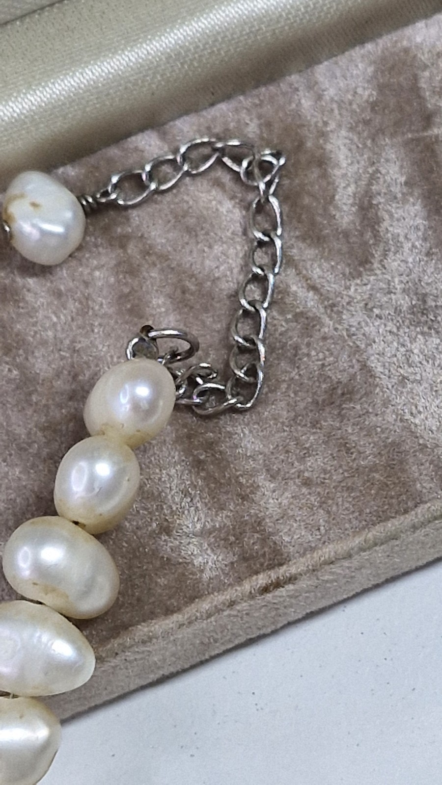 Cultured Freshwater Pear neclace Sterling Silver clasp high lustre boxed