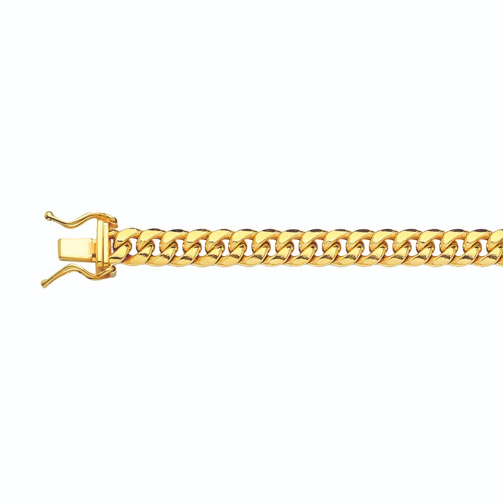 10k Yellow Gold 3mm-9.5mm Miami Cuban Chain Necklace Bracelet Size 7″-30″ Hollow