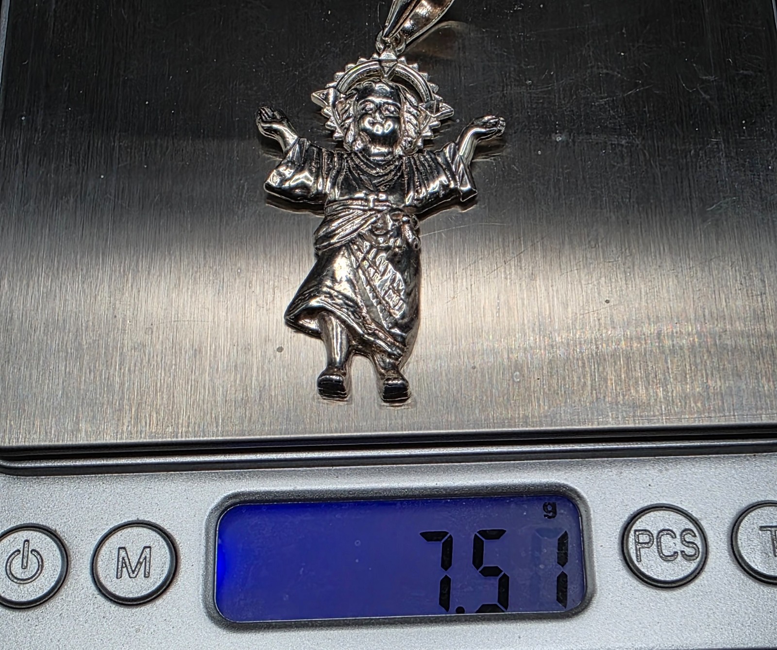 Vtg 925 Sterling Silver Baby Jesus “Divine Child” Pendant