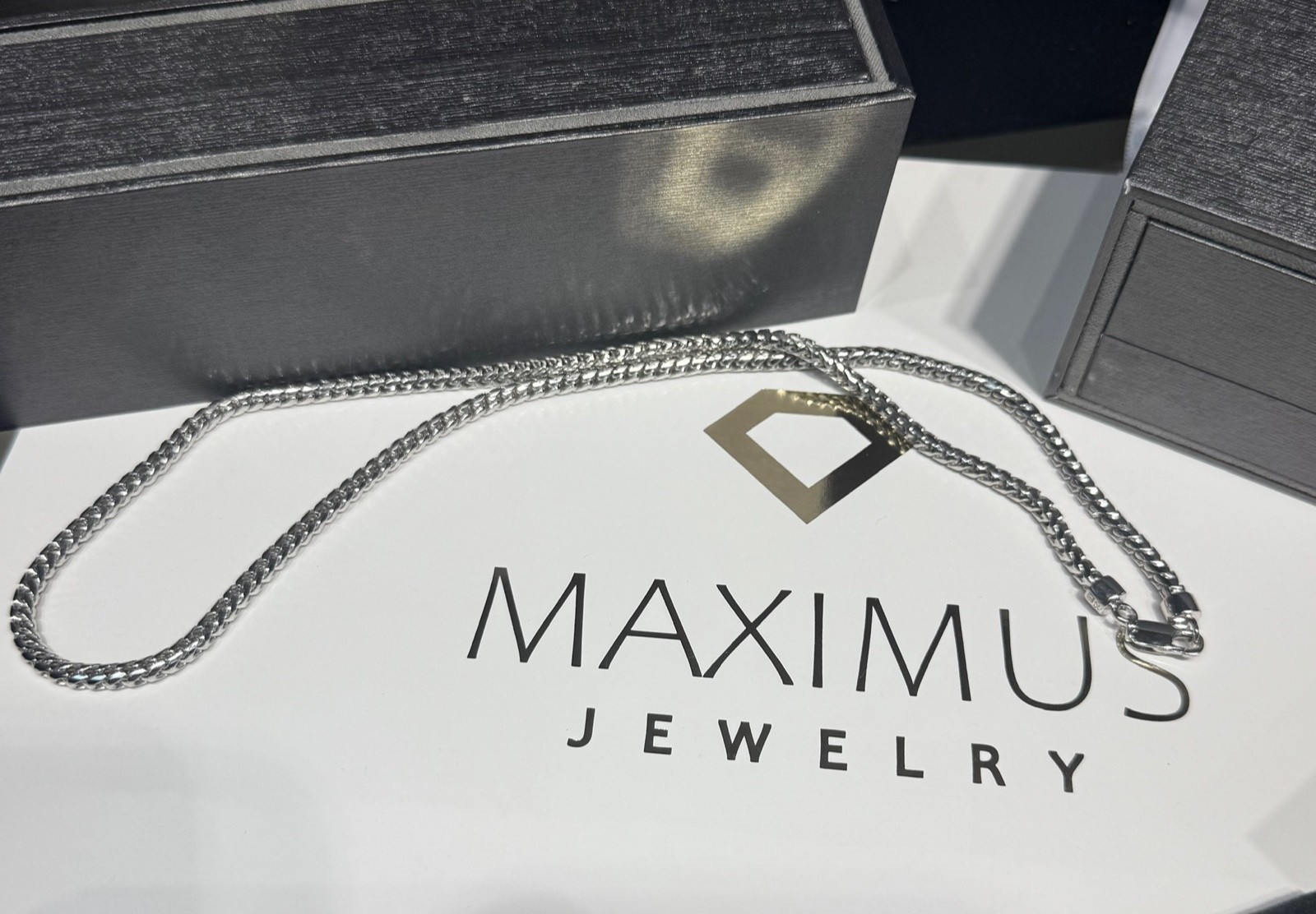 925 Sterling Silver 4mm Round Fancy Franco Link Chain 22″