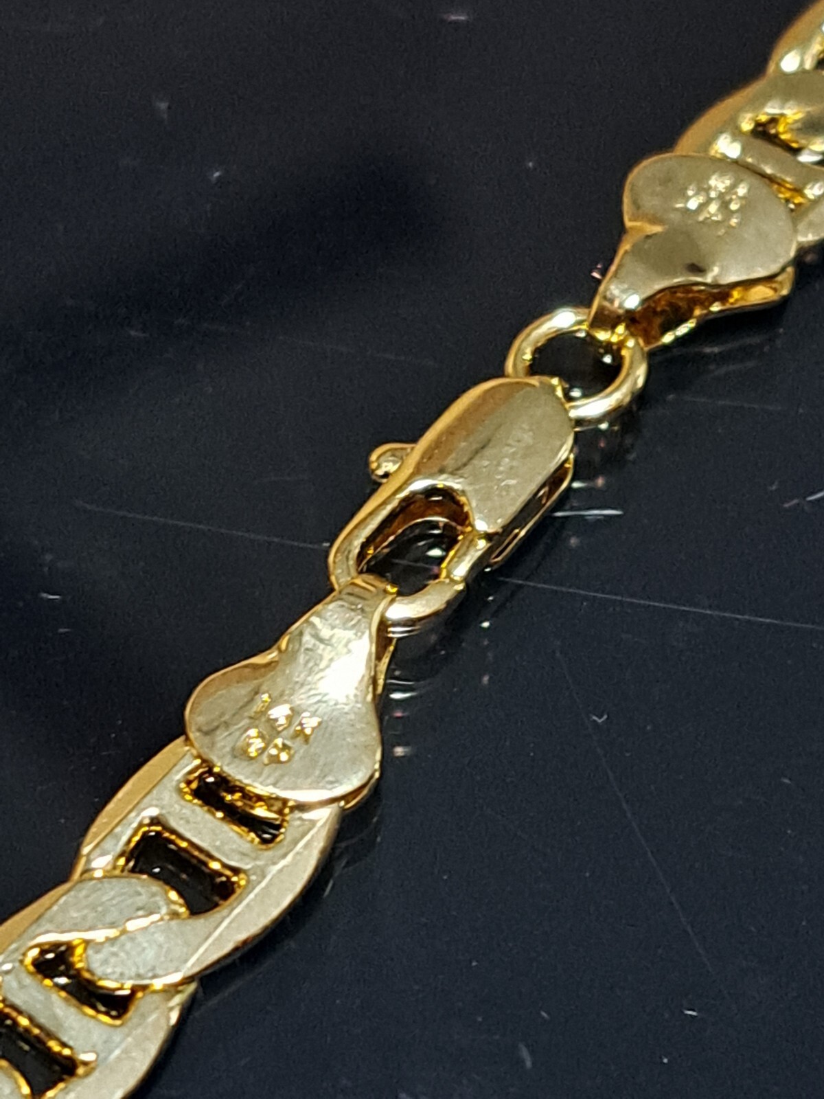 **14K Gold Plated 30″ MARINER CHAIN **MADE IN ITALY HIGHEST QUALITY** 7mm!