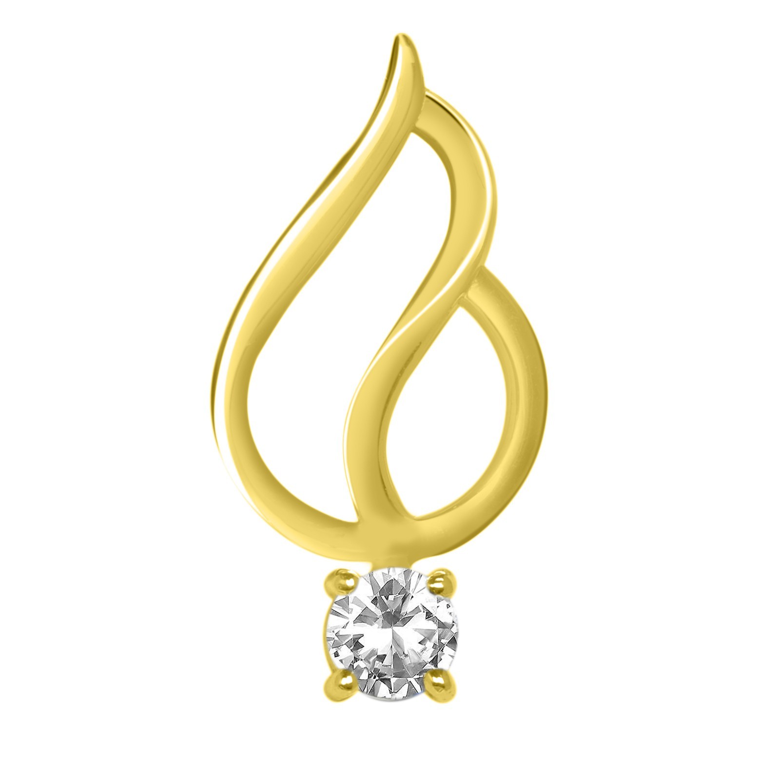 14KT Gold 0.54Ct 5.00mm G-H VS2 Natural Diamond Women’s Pendant -Tariffs Free