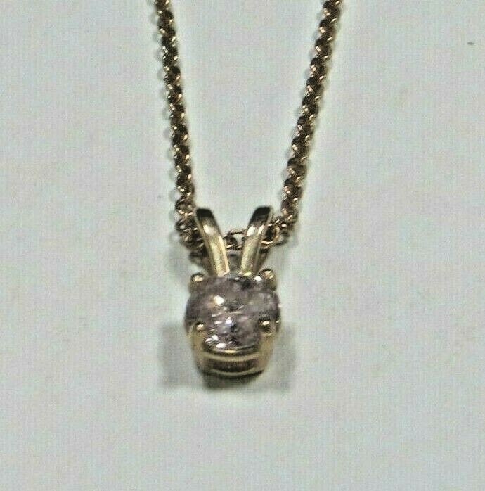 14k Rose Gold Diamond Necklace .42ct Pink Natural Diamond!! #ANT200