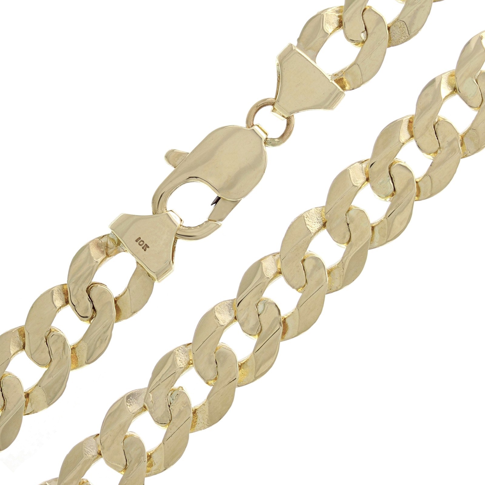 10k Yellow Gold Solid Curb Cuban Link Chain Necklace 22″ 9mm 41.6 grams