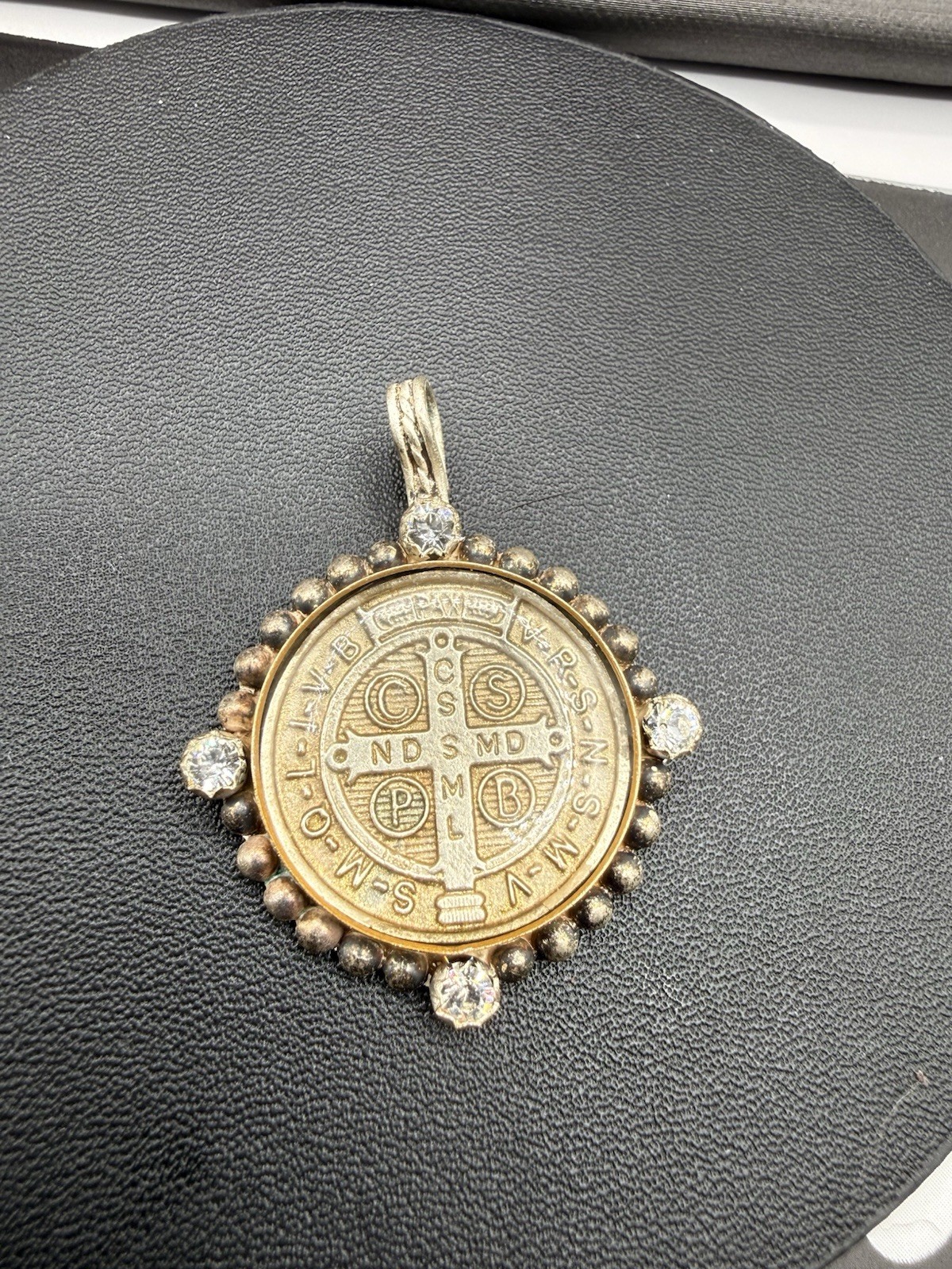 Sterling Mexico Heart Cross Pendant Angels & Saints