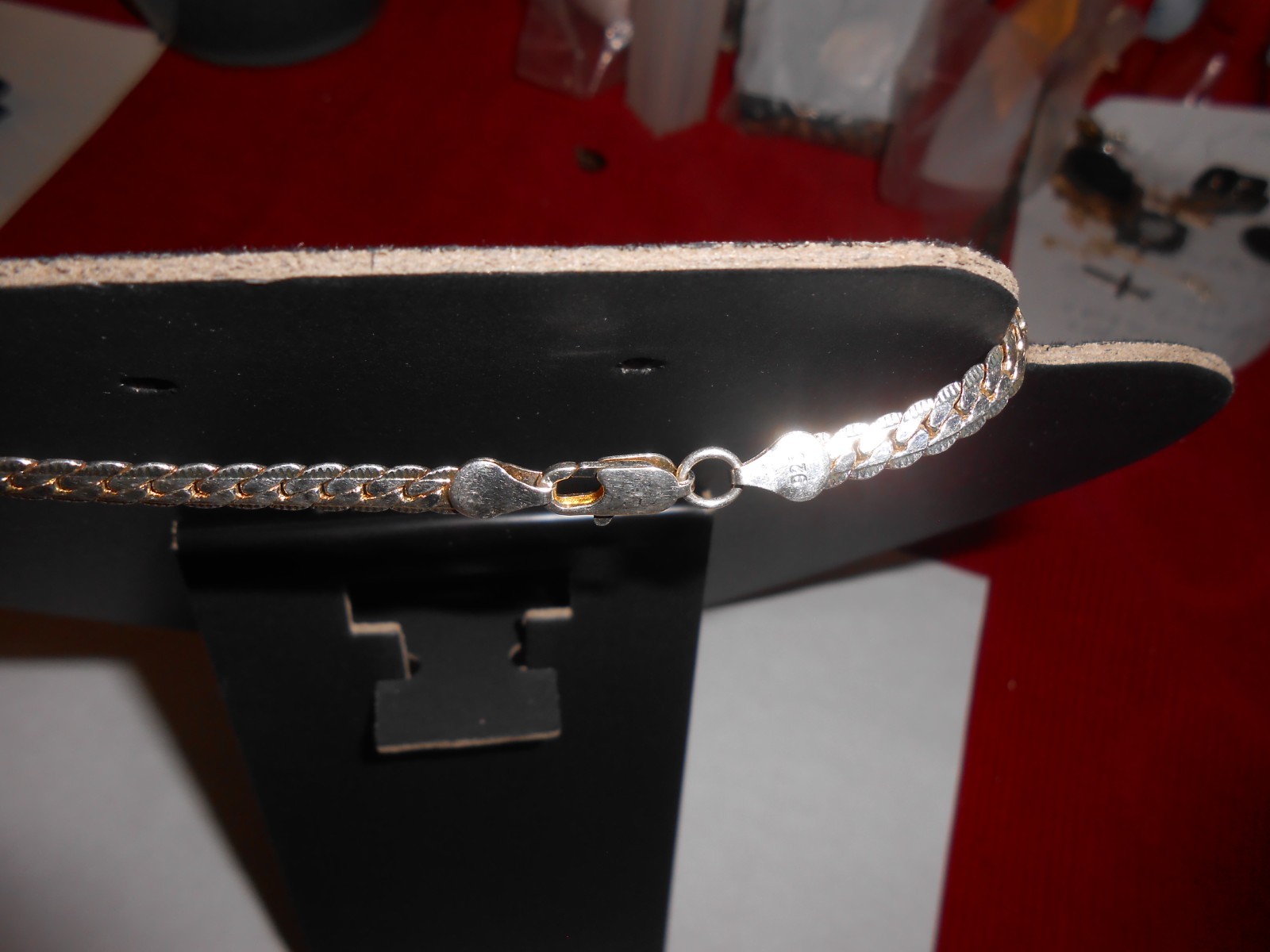 30″ TWISTED ROPE MARKED STERLING and UNKNOWN MAKER’S MARK – 0.607 ozt & 18.86 g
