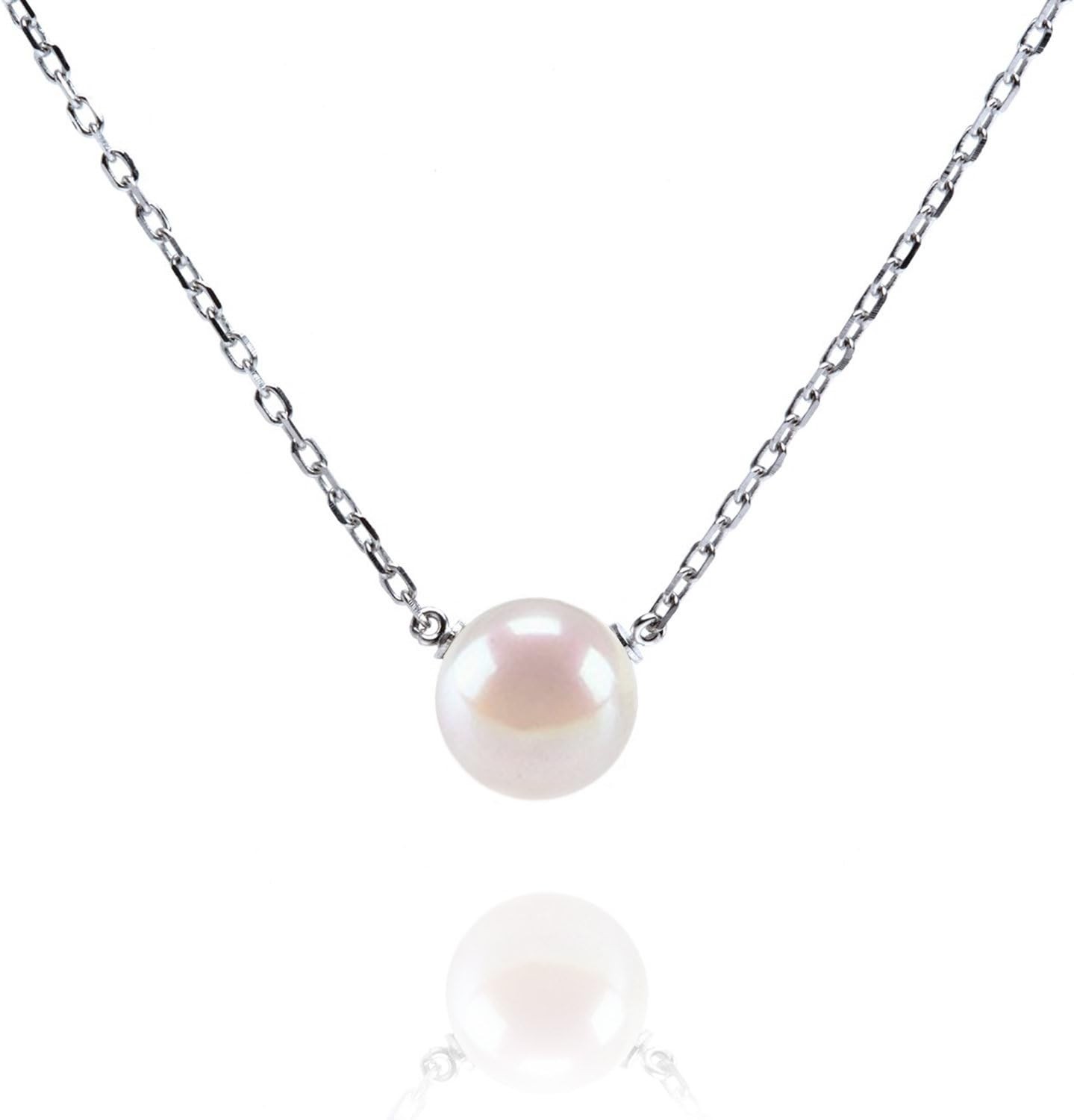 Handpicked AAA+ Freshwater Cultured Single Pearl Necklace Pendant | Gold Necklac