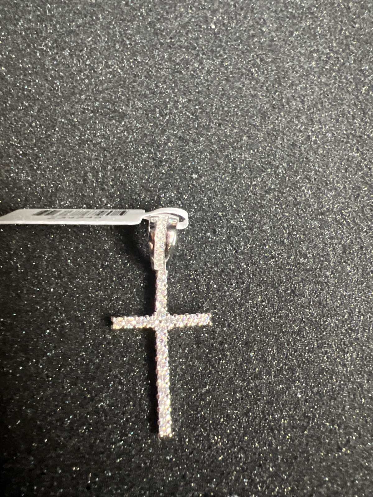 925 Sterling Silver Cross .47ct Moissanite Gra Certified Pendant