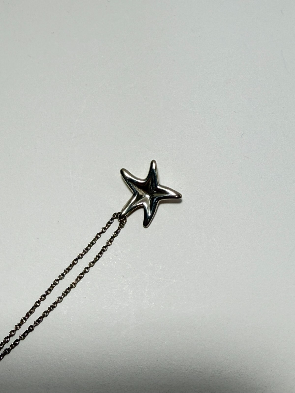 TIFFANY & Co Starfish Elsa Peretti Necklace Pendant Sterling Silver 925 USED F/S