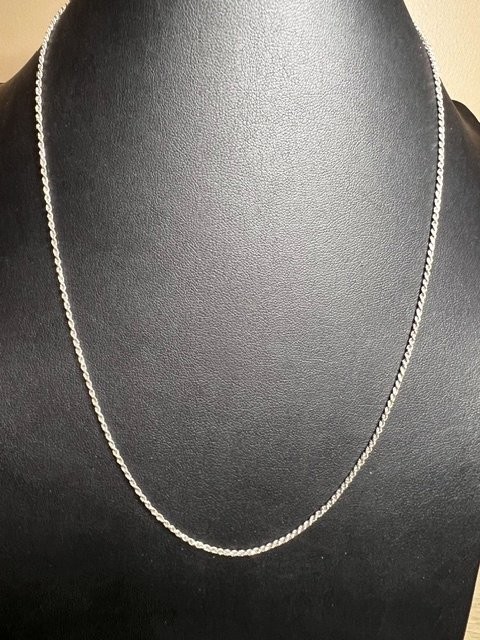 B5731 ITALY Rope Chain Necklace 925 Sterling Silver 20″ Classic Elegant 3.8g