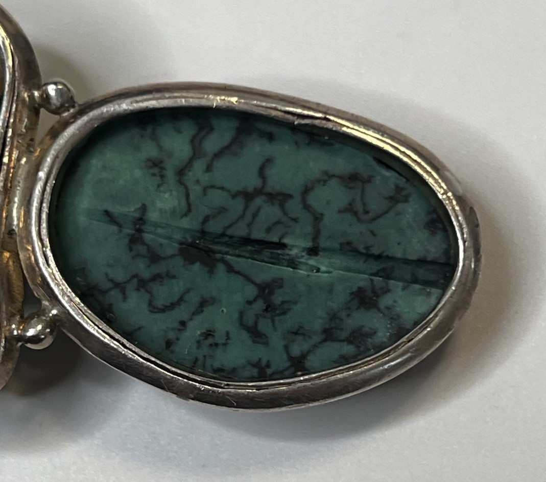 Sterling Silver 925 Turquoise Turtle Pendant History Unknown Acid Tested Rock ID