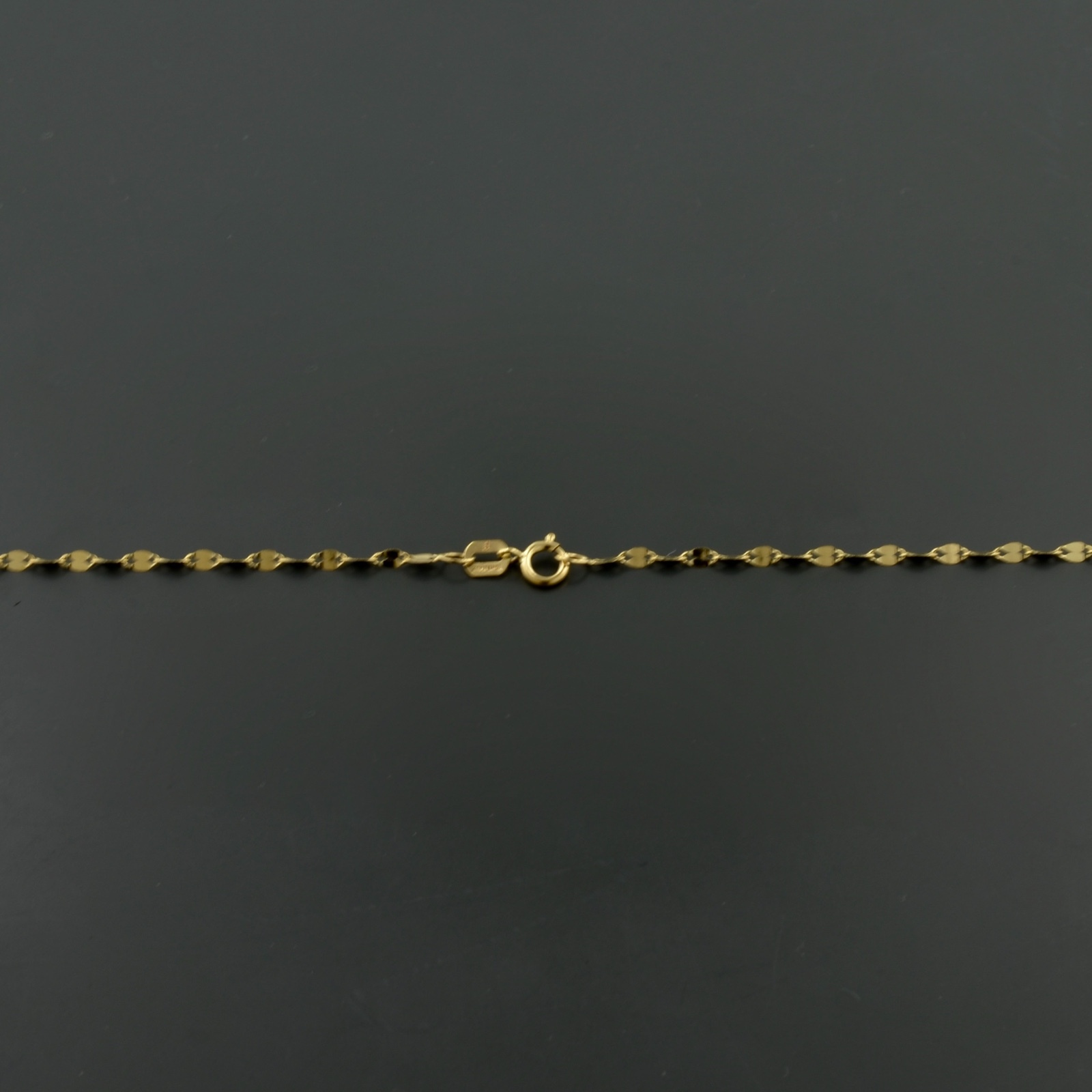 10K YELLOW GOLD 1.9MM POLISHED MARINE LINK NECKLACE FREE SHIPPING AND GIFT BOX