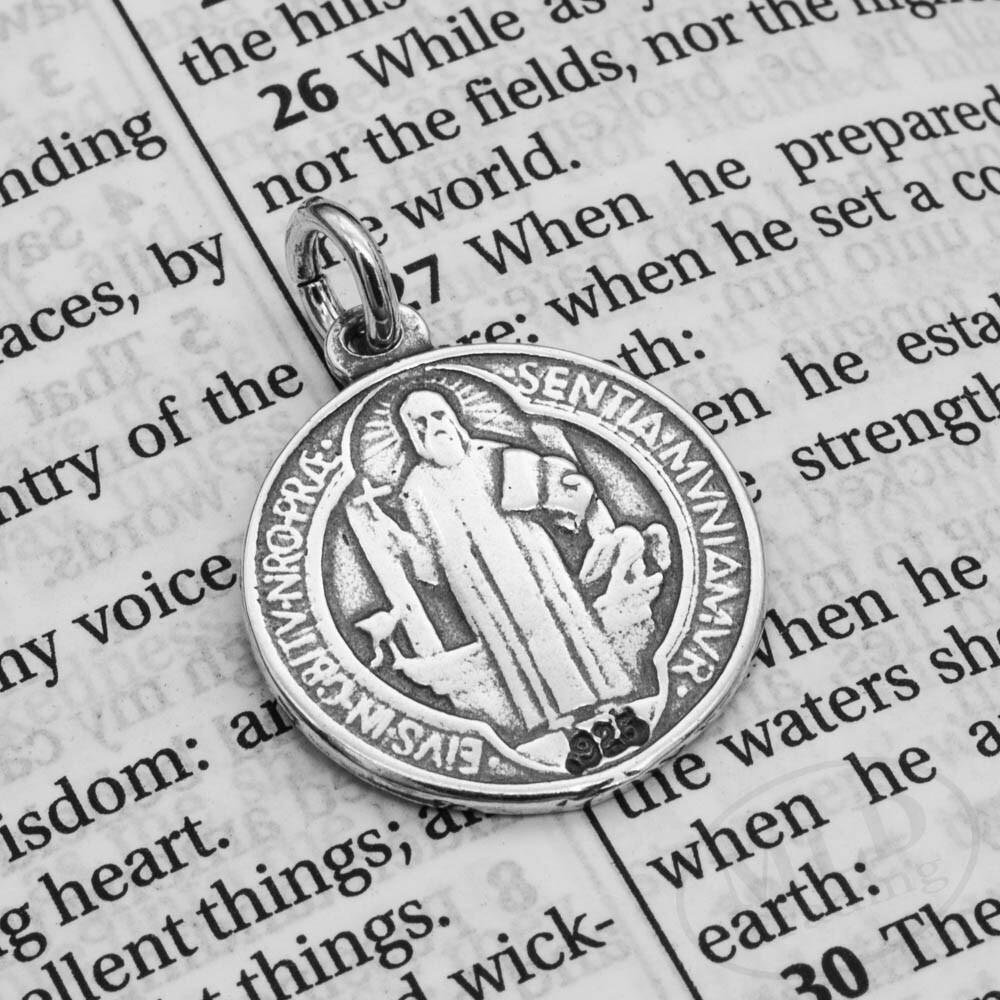 MLD 925 Sterling Silver Saint St Benedict Medal Pendant – Made In USA
