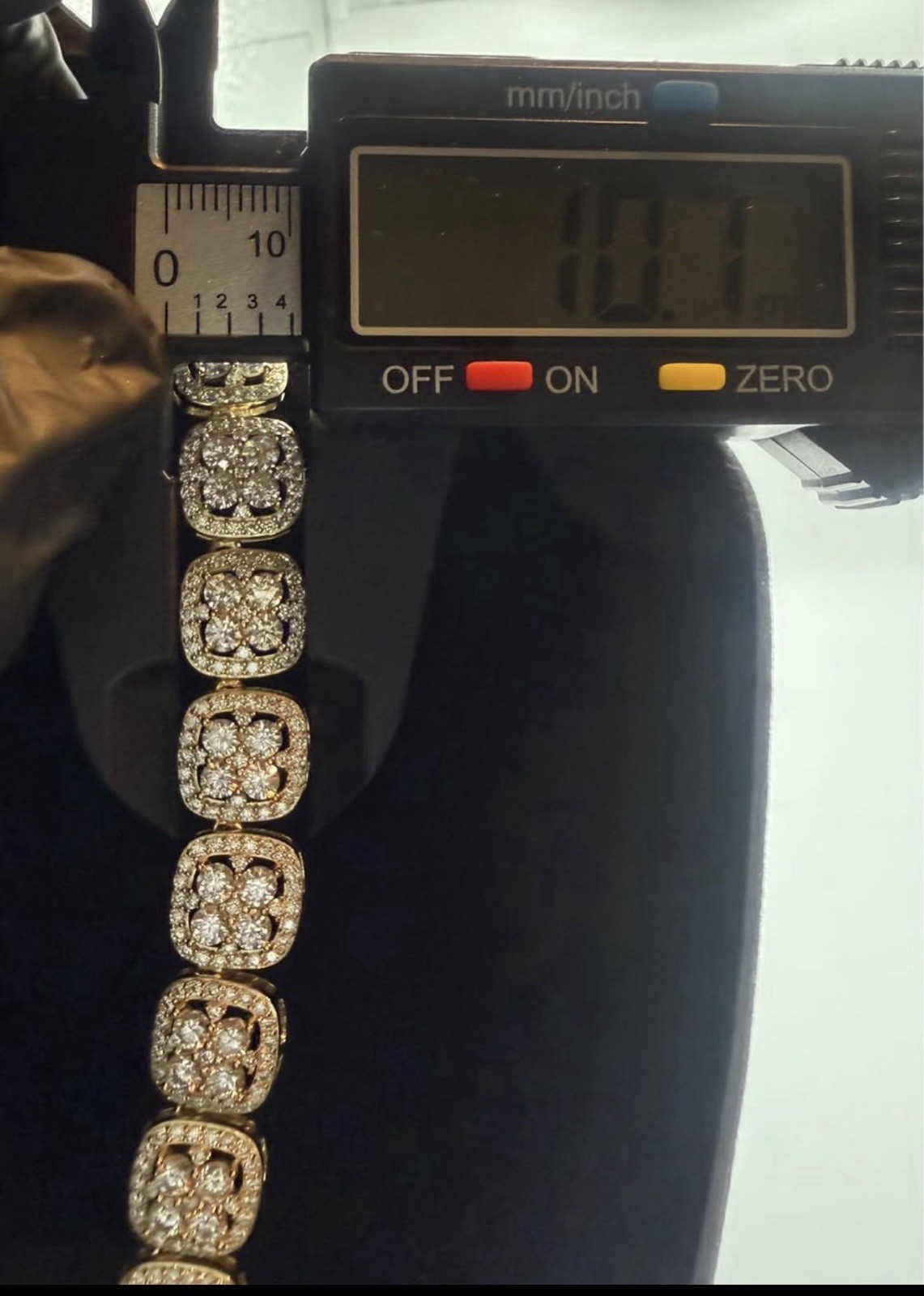 10mm Gold Vermeil Sterling Silver 925 Vvsd Moissanite 22” Long