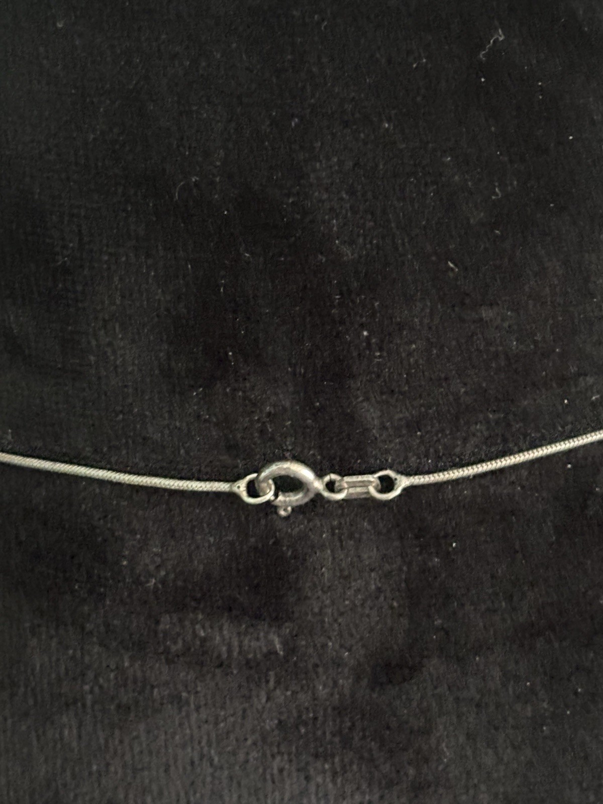 AGI 925 Italy Sterling Silver White Rhinestone Starfish Necklace 16″