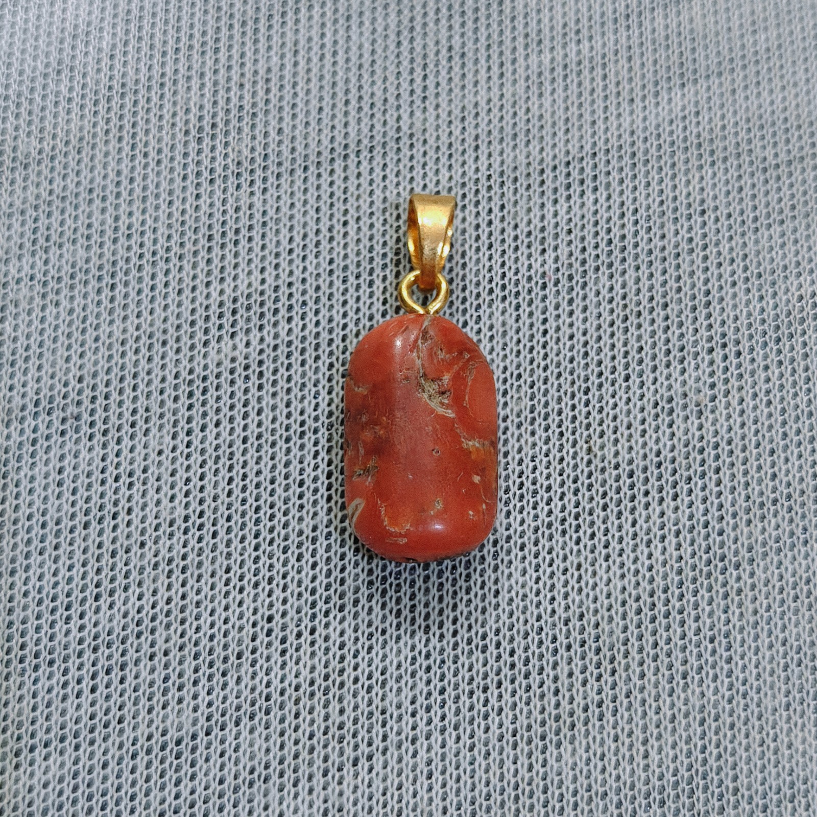 Natural Red Coral Bead Necklace Pendant Handmade Gift Jewelry