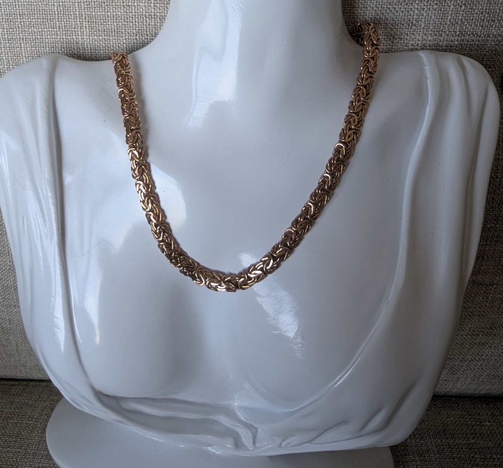 Byzantine Necklace OT Turkey – 20″ 14K Gold Plated Sterling Silver 925 Chain