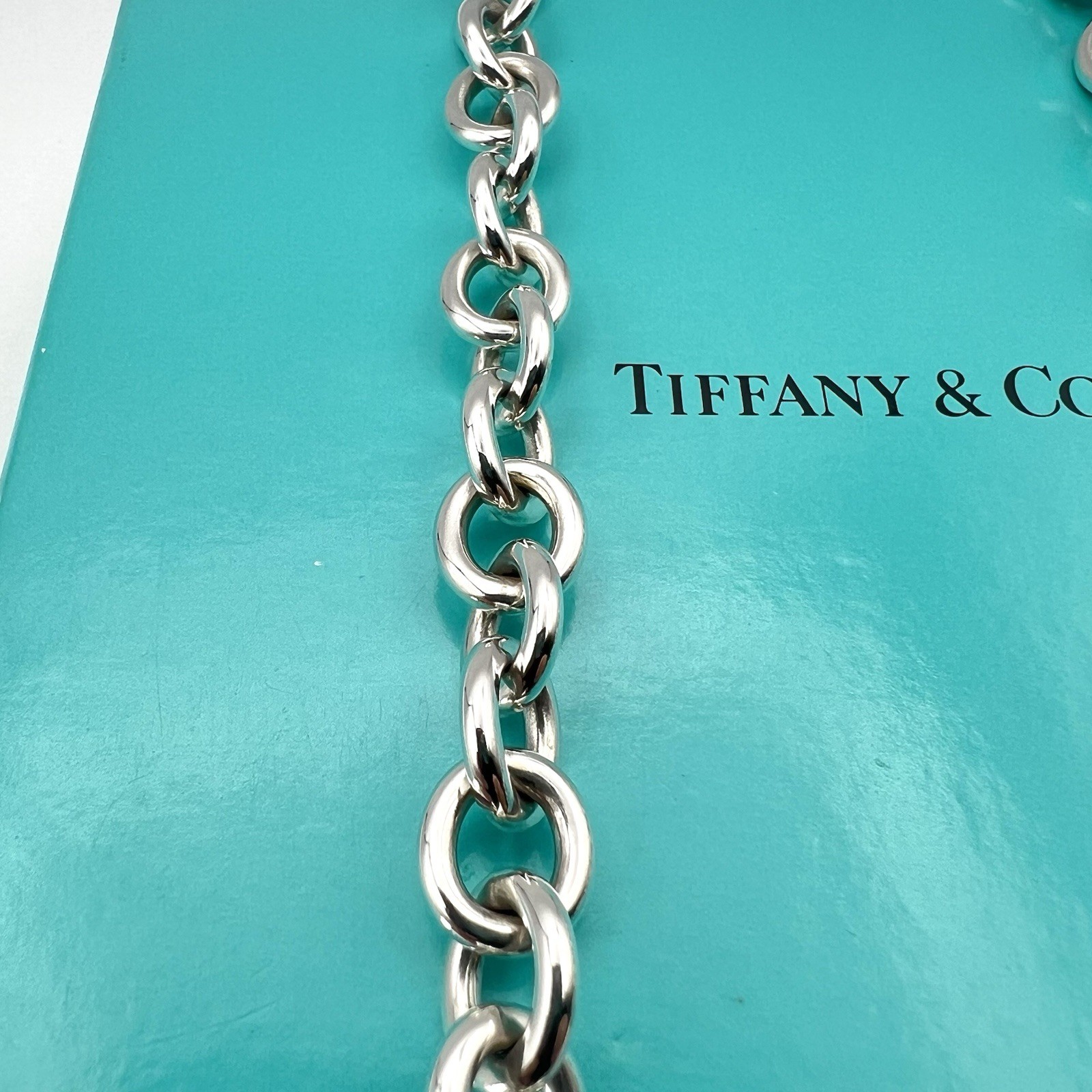 Tiffany & Co. Rare Heart Arrow Toggle Chain Necklace Silver 925 Italy 72.7g
