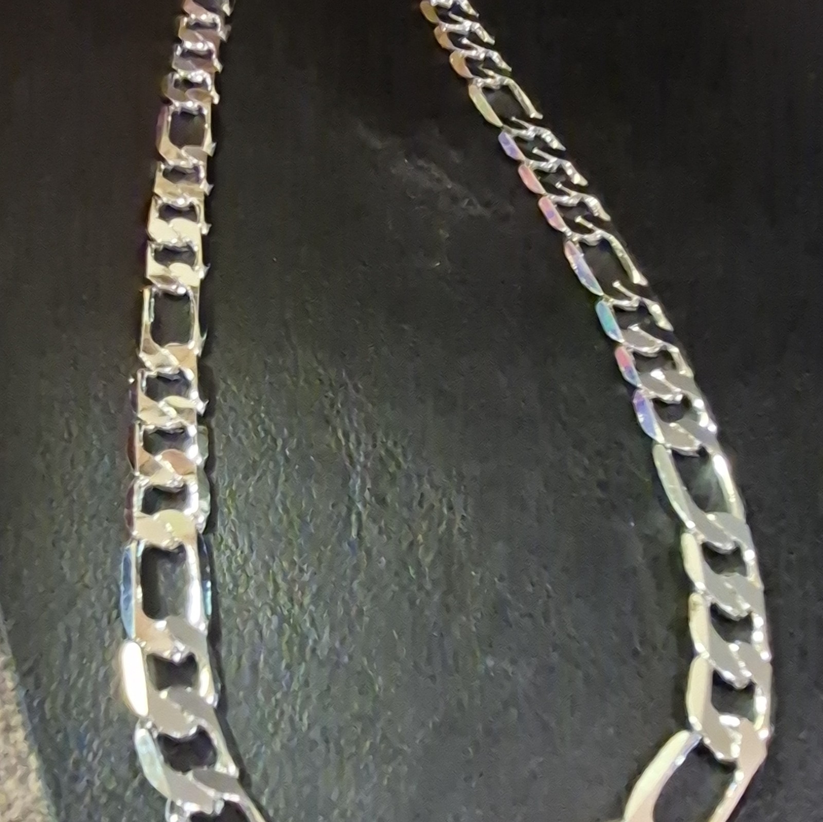 925 Stamped Sterling Silver Figaro Chain Necklace 12mm w/ Lobster Clasp,