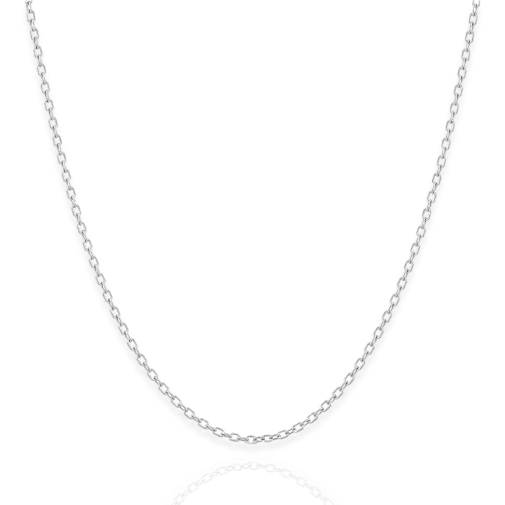 925 Sterling Silver Rhodium Plated Cable Chain Necklace – 1.9mm