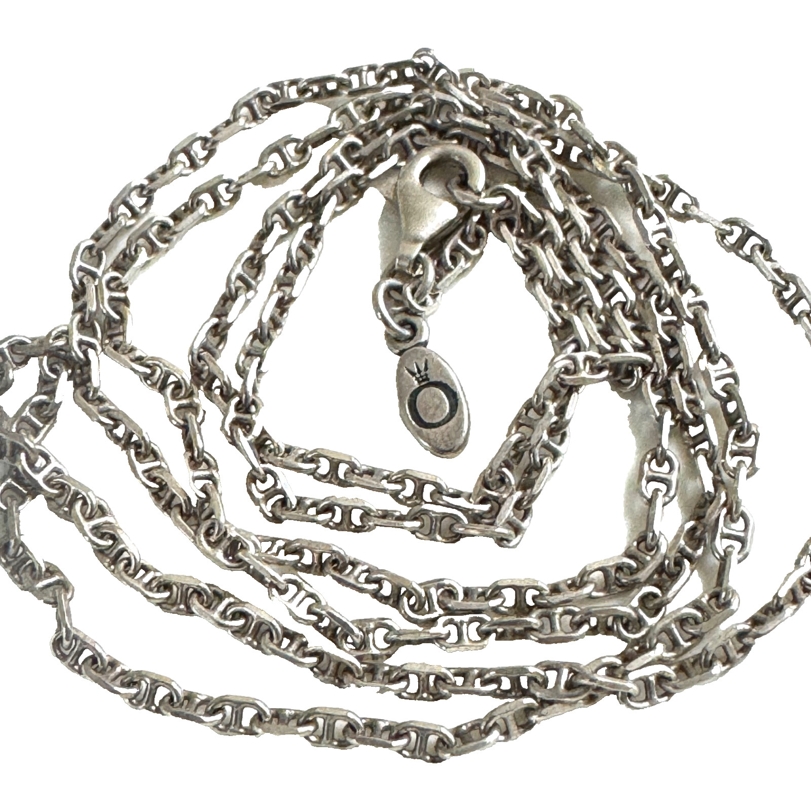 RARE PANDORA Sterling Silver ANCHOR CHAIN NECKLACE 590403 60 cm/24″
